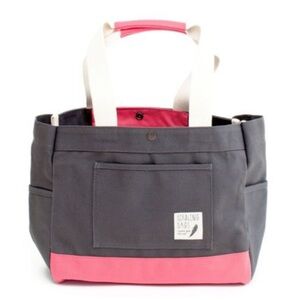 Birdling Bags Canvas Tote Gray and Pink